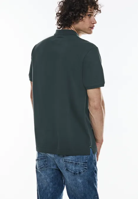 Polo en tissu piqué dark urban green
