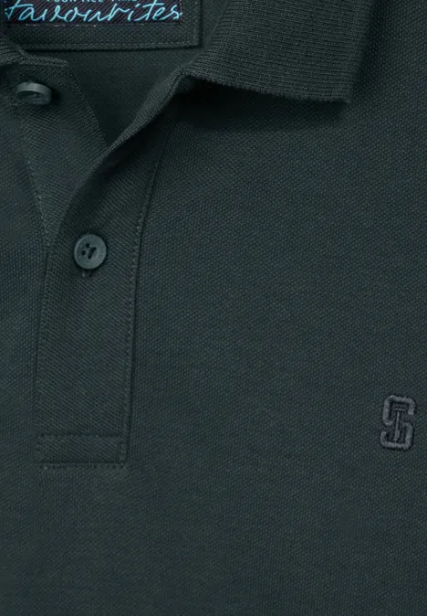 Polo en tissu piqué dark urban green