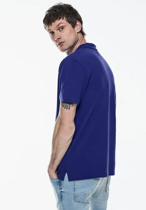 Polo en tissu piqué maritime blue
