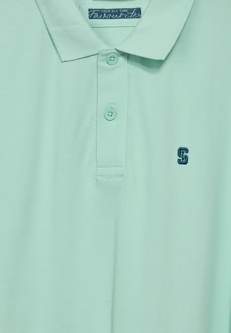 Polo basique light turquoise