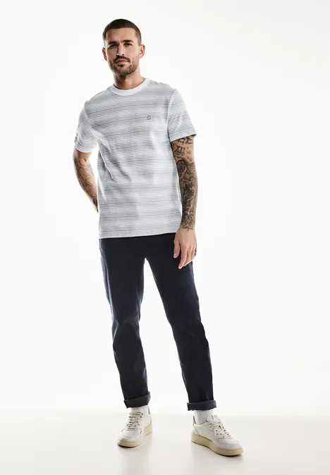 Shirt mit Streifen Optik broken white