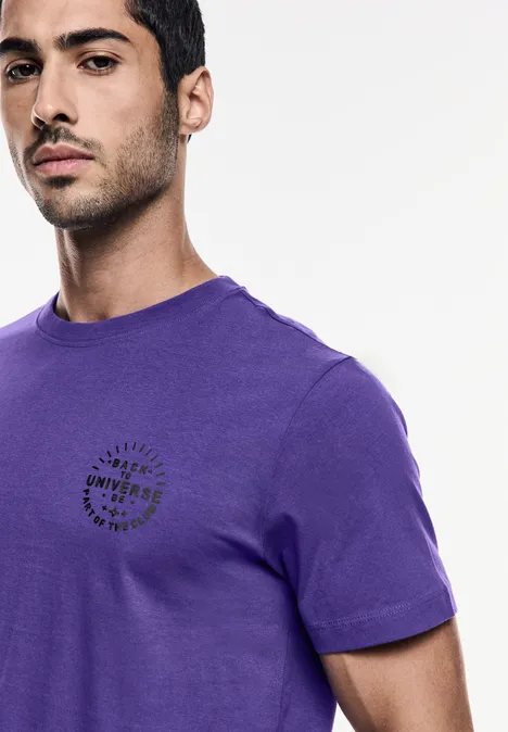 T-Shirt mit Brustprint ultra violet
