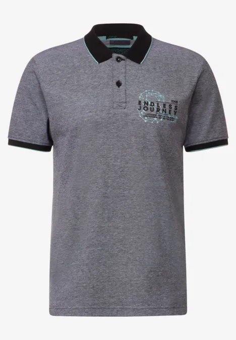 Oxford Poloshirt faded black