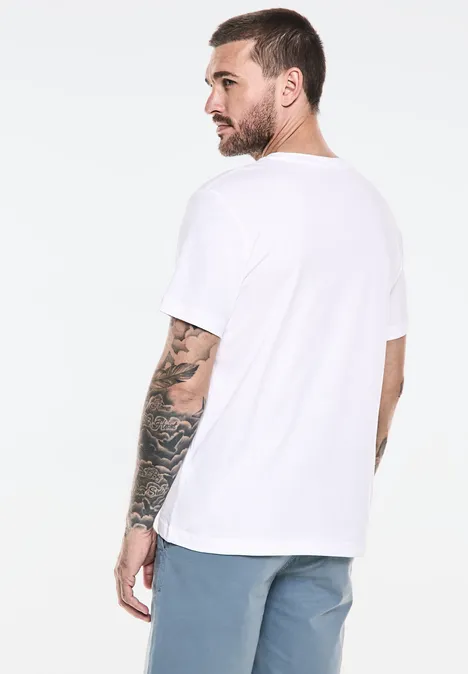 T-shirt avec imprimé sur la poitrine White