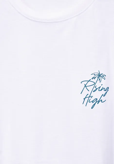 T-shirt avec imprimé sur la poitrine White