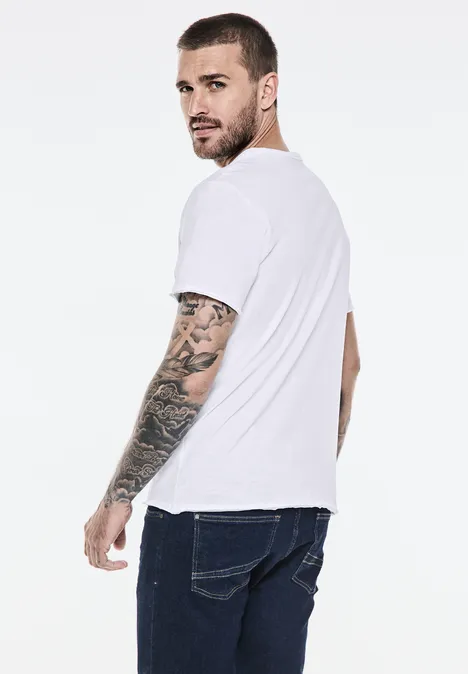 T-shirt en fil flammé White