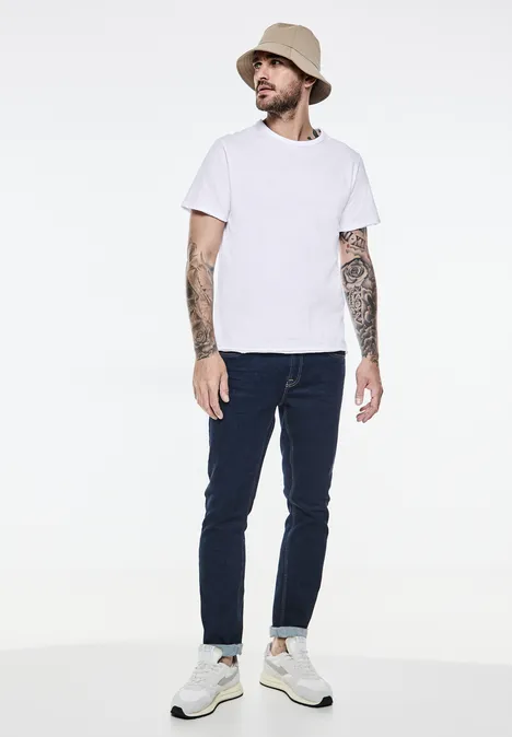 T-shirt en fil flammé White
