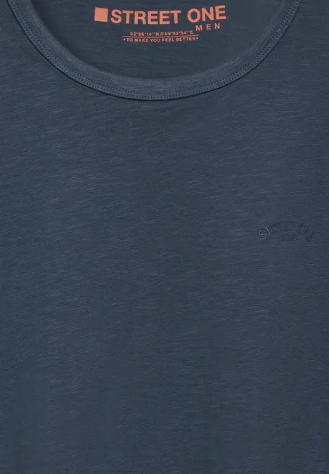 T-shirt en fil flammé marine blue