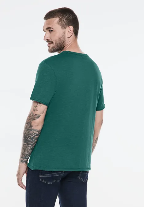 T-shirt en fil flammé palm green