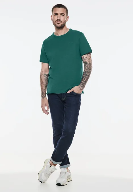 T-shirt en fil flammé palm green