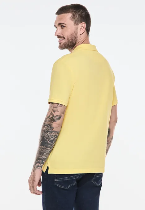 Polo délavé sunglow yellow