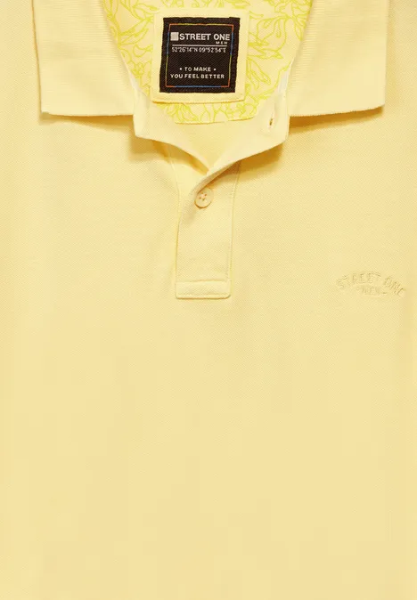 Polo délavé sunglow yellow