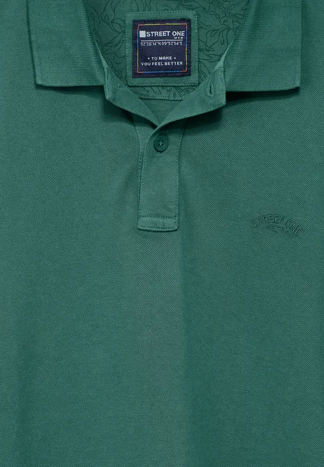 Polo délavé palm green