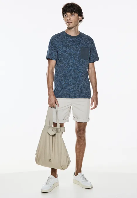 T-shirt à imprimé marine blue