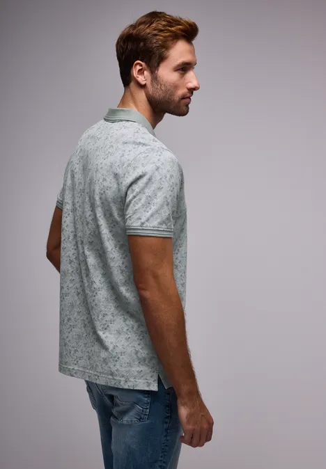 Oxford poloshirt silver green