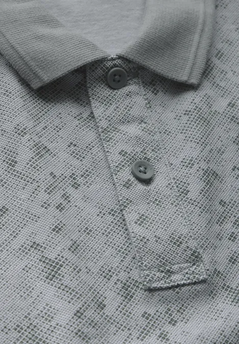 Oxford poloshirt silver green