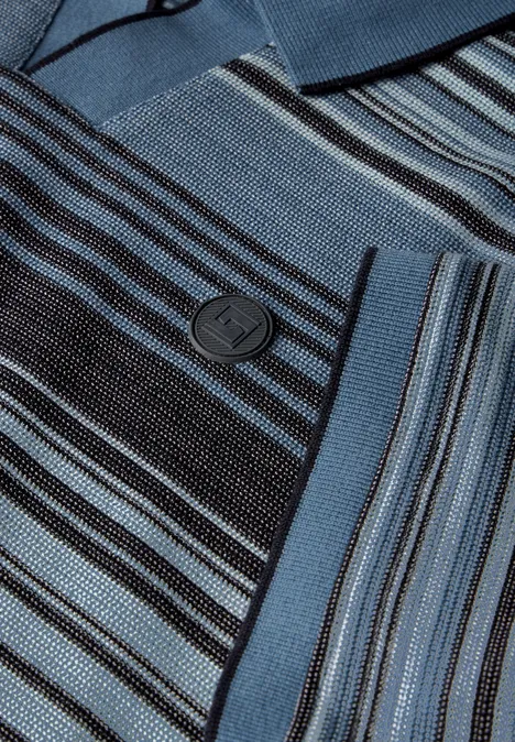 Gestreept poloshirt ocean blue