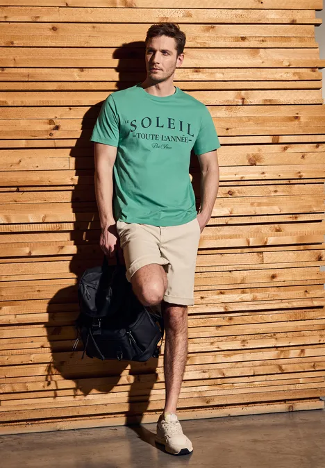 T-shirt avec wording mint green