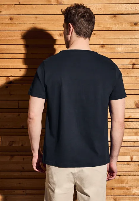 T-shirt avec wording dark ink blue