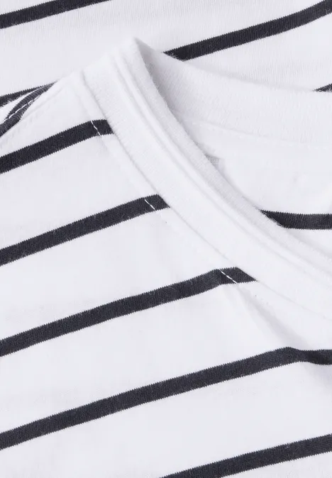 T-shirt rayé Henleys bright white