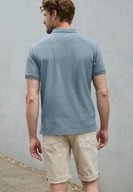 Piquée polo dusty blue