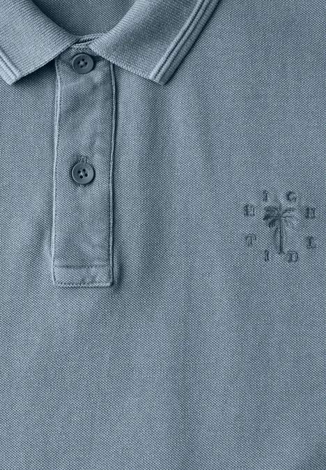 Piquée polo dusty blue