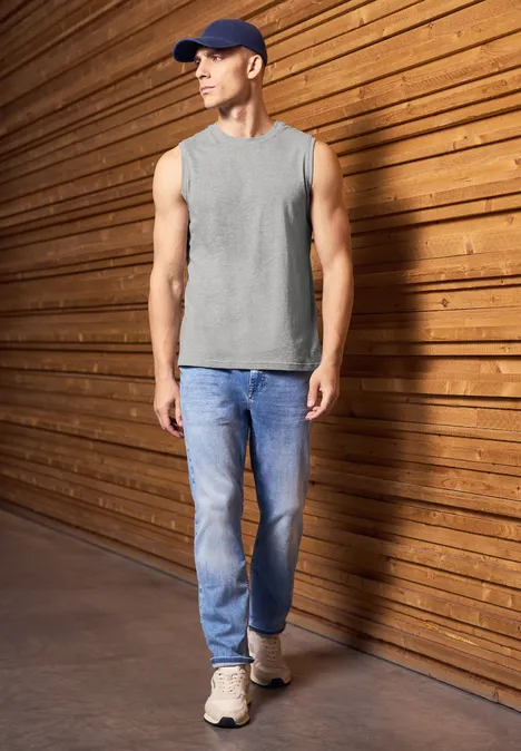 Basic tank top cloud grey melange
