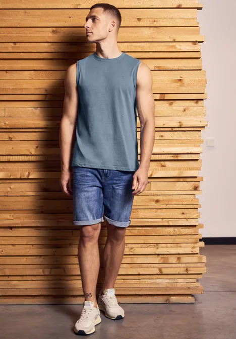 Basic tank top dusty blue