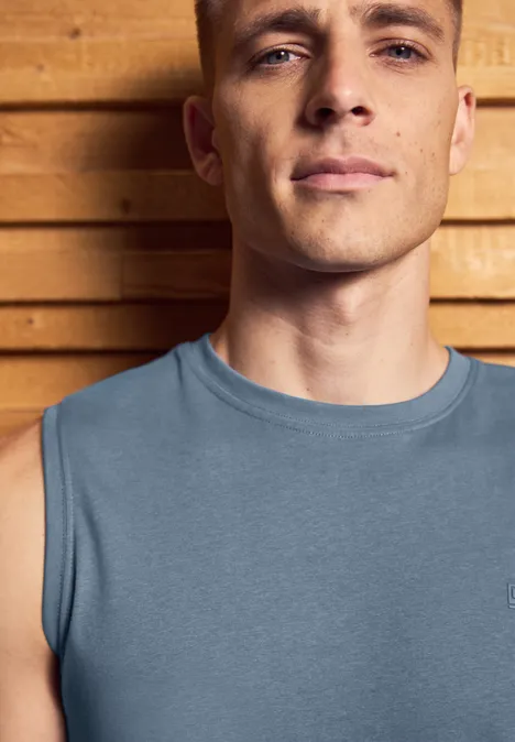Basic tank top dusty blue