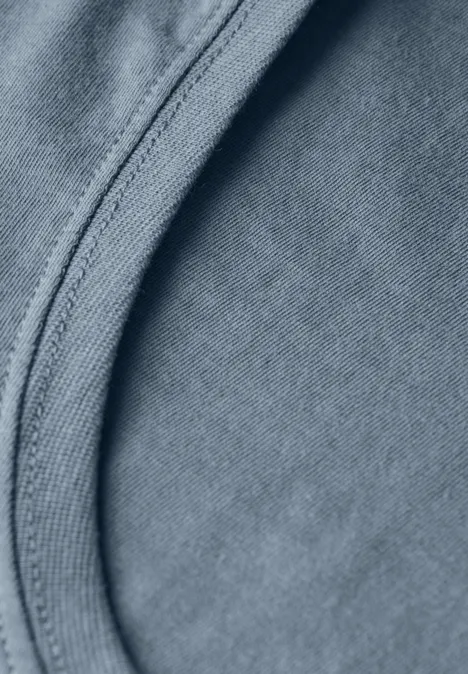 Basic tank top z nadrukiem dusty blue