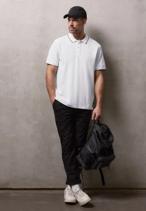 Basic Poloshirt bright white