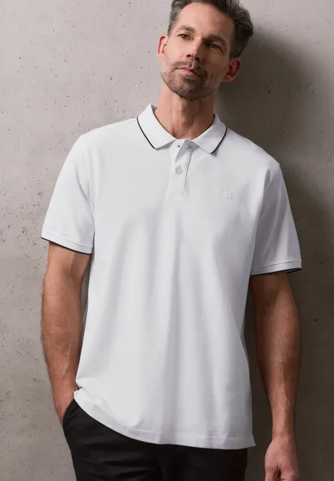 Basic Poloshirt bright white
