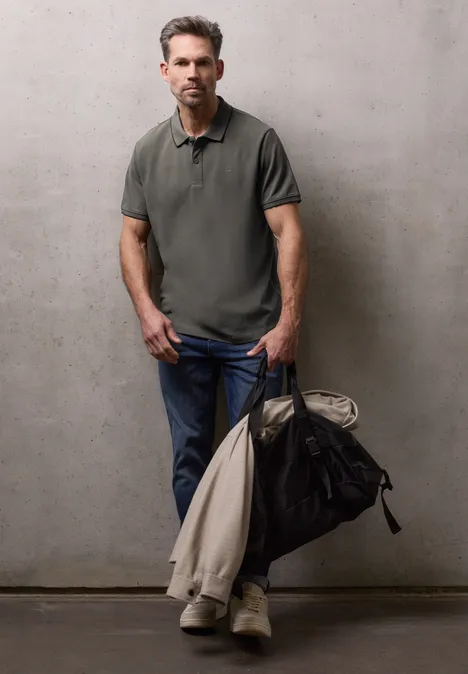 Koszulka Polo Basic oil grey