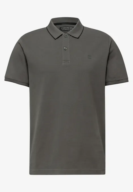 Basic Poloshirt oil grey