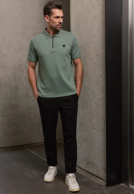 Poloshirt mit Struktur dusty mint