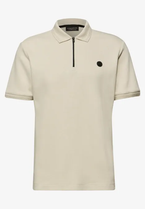 Poloshirt met structuur white sand