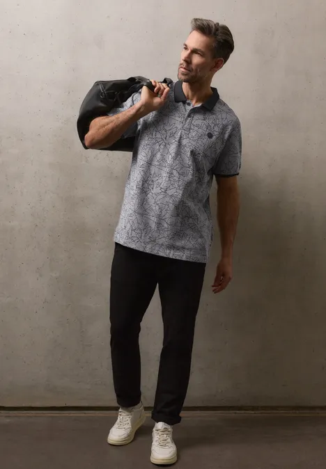 Oxford Poloshirt basic black