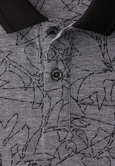 Oxford Poloshirt basic black