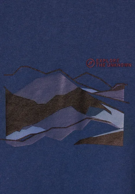 Shirt met artwork-print true blue