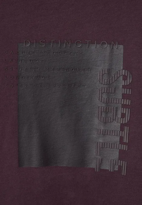 Shirt met lange mouwen en print ink red
