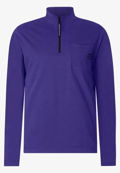 Langarmshirt mit Zipper brilliant true blue