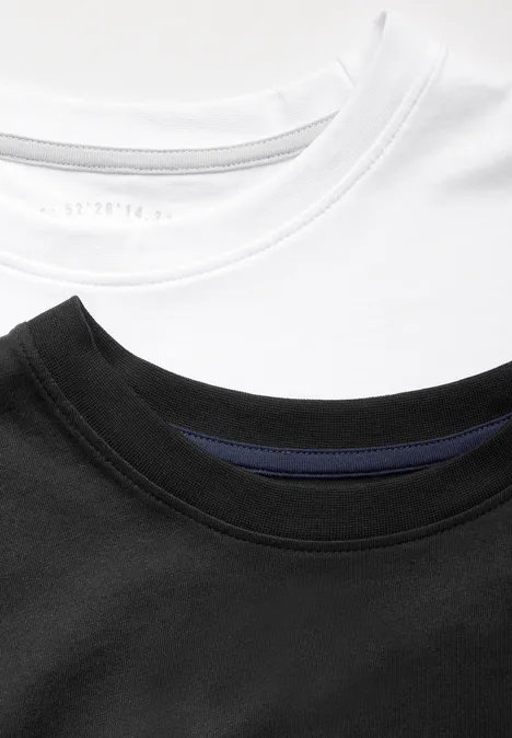 2 PACK Basic T-Shirts black/white