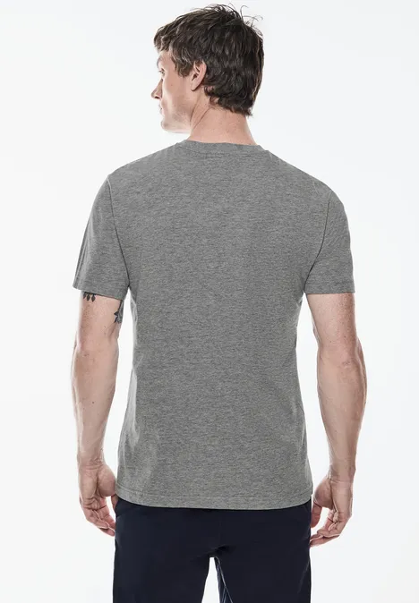 T-shirt avec imprimé sur la poitrine harbour grey melange