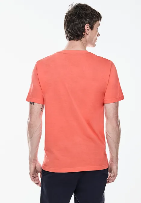 T-shirt avec imprimé sur la poitrine sea coral red