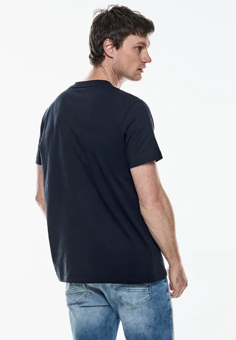 Print T-Shirt dark maritime blue