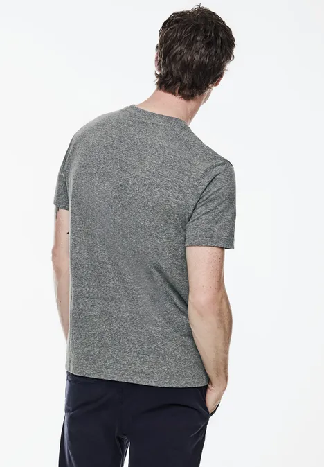 T-shirt chiné avec imprimé harbour grey melange