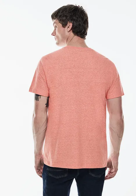 T-shirt chiné avec imprimé sea coral red