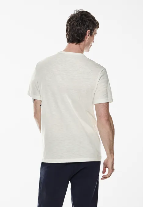 T-shirt slub avec imprimé pearl white