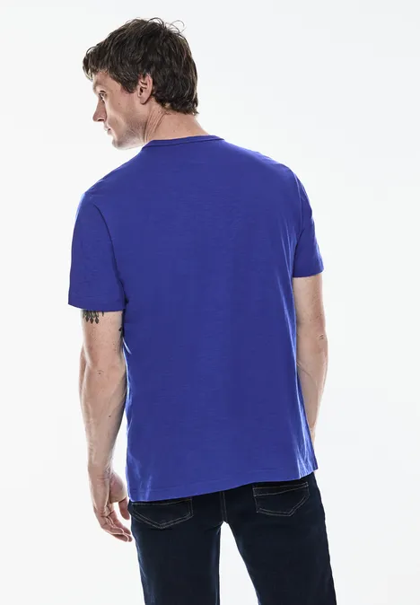 T-shirt slub avec imprimé maritime blue