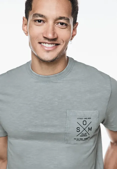 T-shirt flammé garment dye harbour grey